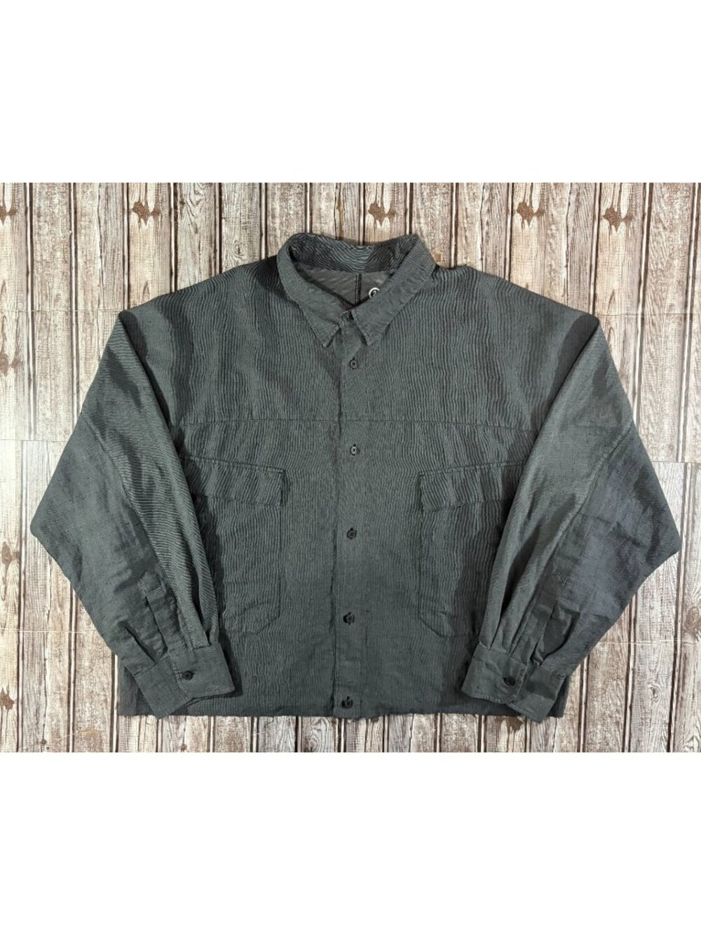 OUTLIER Injex Raglan crop raw cut Shirt jac size 2XL color grey new brand